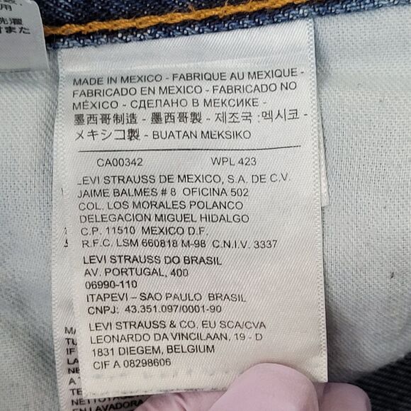 LEVIS 505 Straight Jeans 34x30 Faded Blue - Picture 8 of 16